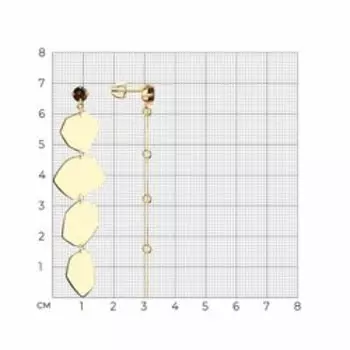 Серебряные серьги с раухтопазами