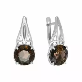 Серебряные серьги с раухтопазами