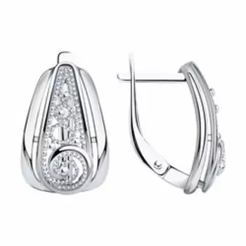 Серебряные серьги с родированием