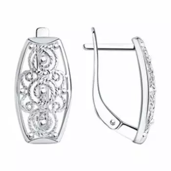 Серебряные серьги с родированием