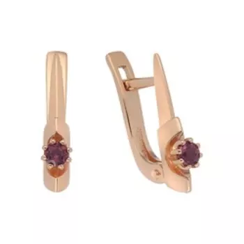 Серебряные серьги с родолитами