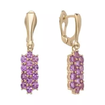 Серебряные серьги с родолитами