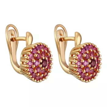 Серебряные серьги с родолитами