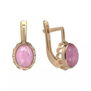 Серебряные серьги с розовыми турмалинами