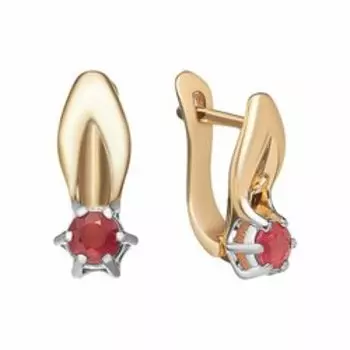 Серебряные серьги с рубинами