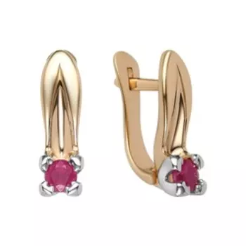 Серебряные серьги с рубинами