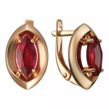 Серебряные серьги с рубинами