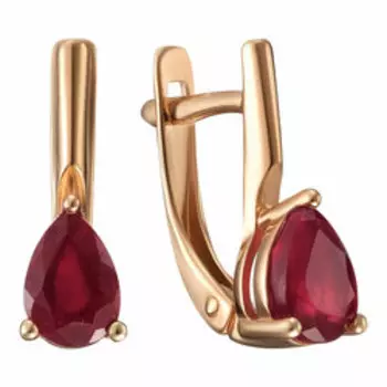 Серебряные серьги с рубинами