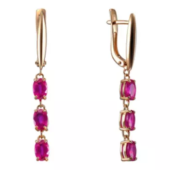 Серебряные серьги с рубинами