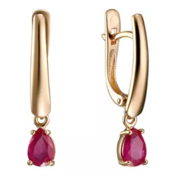 Серебряные серьги с рубинами