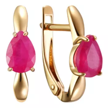 Серебряные серьги с рубинами