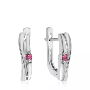 Серебряные серьги с рубинами