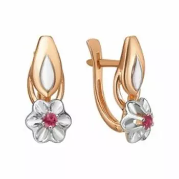 Серебряные серьги с рубинами