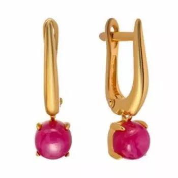 Серебряные серьги с рубинами