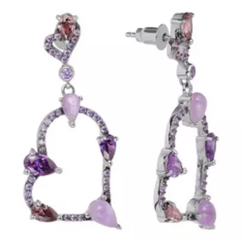 Серебряные серьги с самоцветами