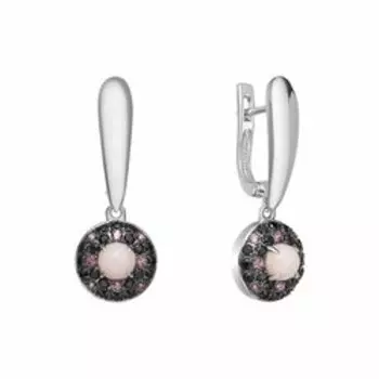 Серебряные серьги с самоцветами