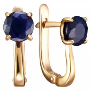 Серебряные серьги с сапфирами