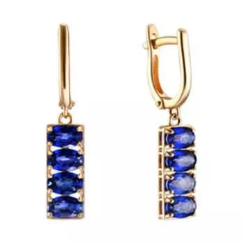 Серебряные серьги с сапфирами