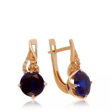 Серебряные серьги с сапфирами