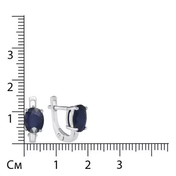 Серебряные серьги с сапфирами