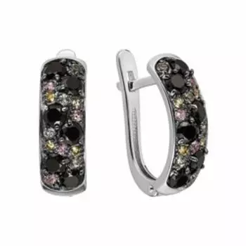 Серебряные серьги с сапфирами