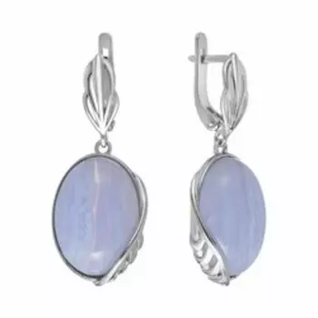 Серебряные серьги с сапфиринами