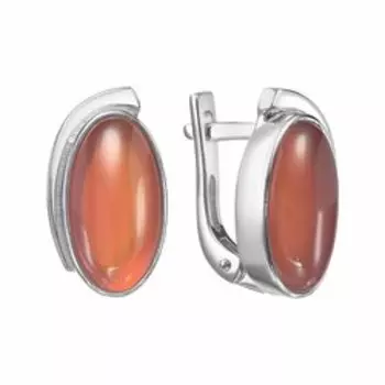 Серебряные серьги с сердоликами