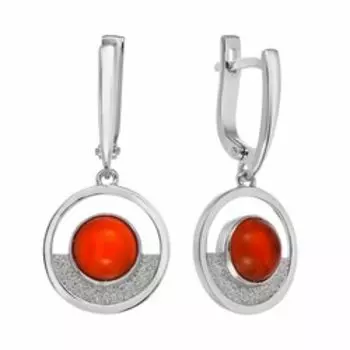 Серебряные серьги с сердоликами