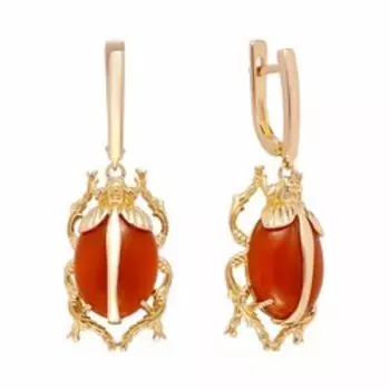 Серебряные серьги с сердоликами