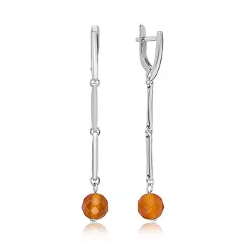 Серебряные серьги с сердоликом