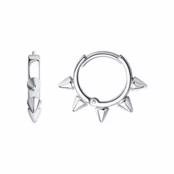 Серебряные серьги с шипами