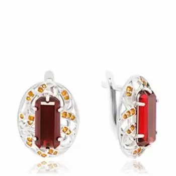 Серебряные серьги с ситаллами