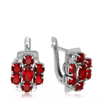 Серебряные серьги с ситаллами