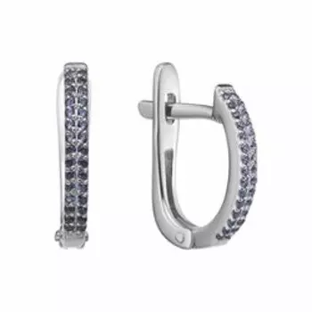 Серебряные серьги с ситаллами