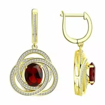 Серебряные серьги с ситаллами