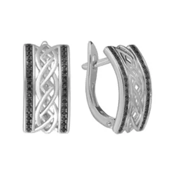 Серебряные серьги с ситаллами