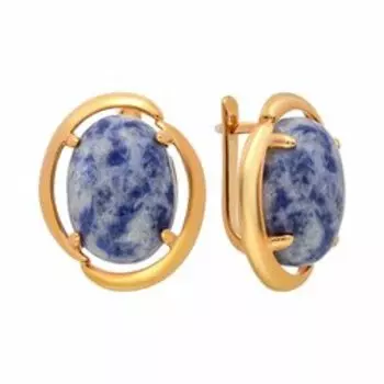 Серебряные серьги с содалитами