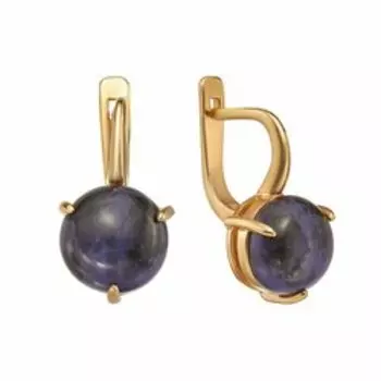 Серебряные серьги с содалитами