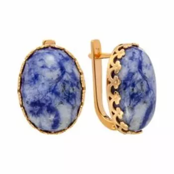 Серебряные серьги с содалитами