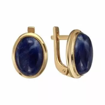 Серебряные серьги с содалитом