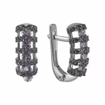 Серебряные серьги с танзанитами