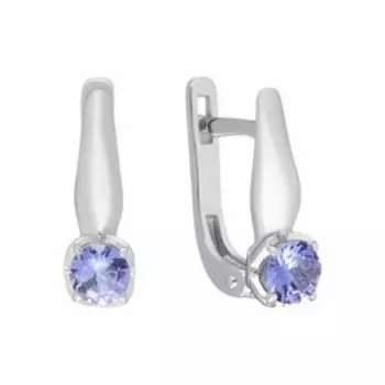 Серебряные серьги с танзанитами