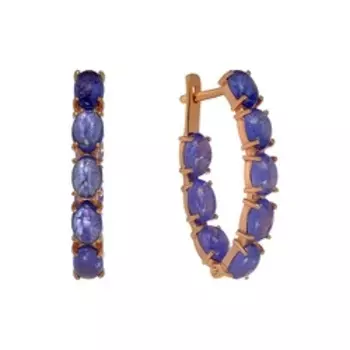 Серебряные серьги с танзанитами