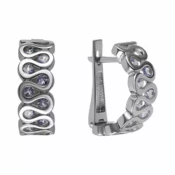 Серебряные серьги с танзанитами