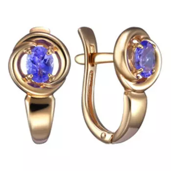 Серебряные серьги с танзанитами