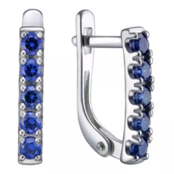 Серебряные серьги с танзанитами