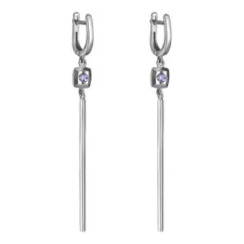 Серебряные серьги с танзанитами