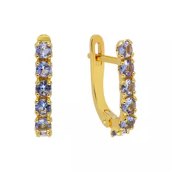 Серебряные серьги с танзанитами