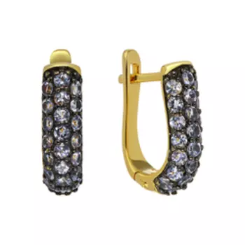 Серебряные серьги с танзанитами