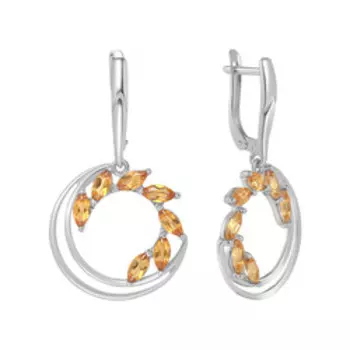 Серебряные серьги с топазами